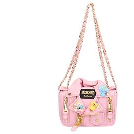 Bolsa de Ombro Biker Moschino Rosa