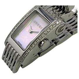 Gucci-Gucci 8600L G Metro Quartz Side Diamond Watch-Silvery