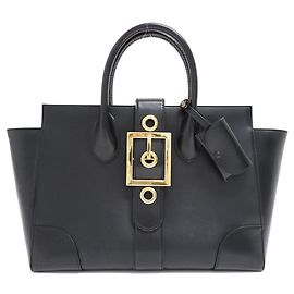 Bolsa tote de couro preto Gucci Preto
