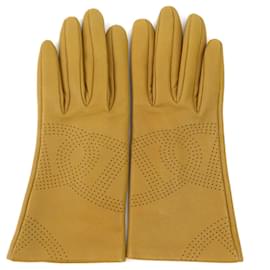 Hermès-Hermes Brown Leather Gloves-Brown