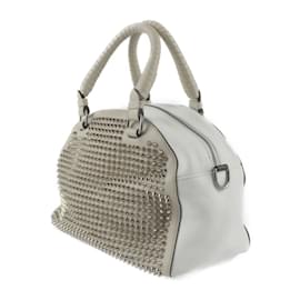 Christian Louboutin-Christian Louboutin Panettone Small Boston Handbag-White,Beige