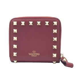 Valentino Bi-fold Wallet in Red Leather Red