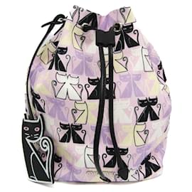 Miu Miu-Sac à cordon Miu Miu CANAPA CATS-Noir,Multicolore,Violet