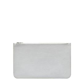 Louis Vuitton-Pochette Epi Louis Vuitton en cuir blanc-Blanc,Jaune