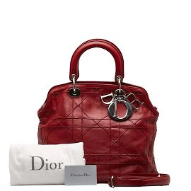 Sac à main Cannage Dior Granville de Christian Dior Rouge