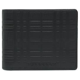 Burberry-Burberry Black Leather Bi-Fold Wallet-Black