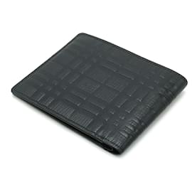 Burberry-Burberry Black Leather Bi-Fold Wallet-Black