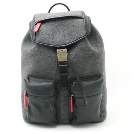 MCM Stadt Loden Backpack Brown Black Red