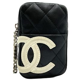 Chanel Cigarette Case in Black Leather Black