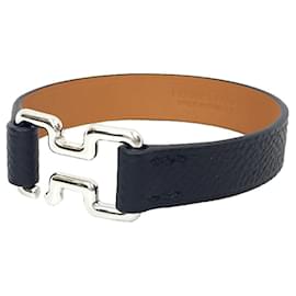 Hermès-Hermes Epsom Leather Charm Bracelet-Black