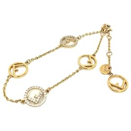 Fendi-Fendi FF Charm Bracelet-Golden