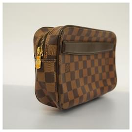 Louis Vuitton-Sac à main Louis Vuitton Clutch Damier Pochette Saint Paul N41219 Ébène-Damier ebène