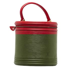 Louis Vuitton-Louis Vuitton Epi Cannes Handbag Vanity Bag-Red
