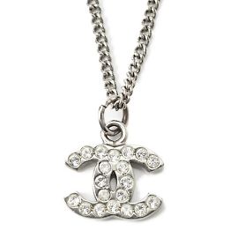 Colar Pendente de Prata com Strass Chanel Prata