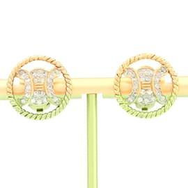 Céline-Celine Triomphe Clip Earrings-Golden