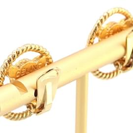 Céline-Celine Triomphe Clip Earrings-Golden