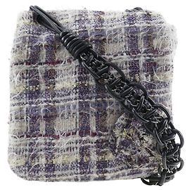 Bolsa de ombro em tweed roxo Chanel Roxo