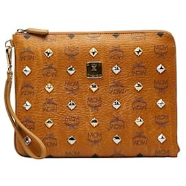 MCM-Pochette cloutée Glam Visetos MCM-Marron