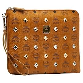 MCM-Pochette cloutée Glam Visetos MCM-Marron