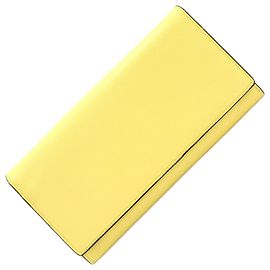 Cartera larga de piel amarilla Valextra Amarillo