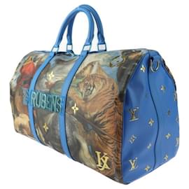 Louis Vuitton-Sac Boston Keepall Bandoulière 50 Collection Maîtres Rubens de Louis Vuitton-Bleu,Multicolore