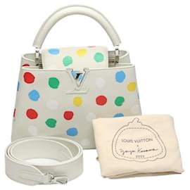 Louis Vuitton-Louis Vuitton Capucines BB Yayoi Kusama Shoulder Bag-White