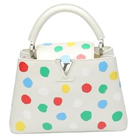 Louis Vuitton-Louis Vuitton Capucines BB Yayoi Kusama Shoulder Bag-White