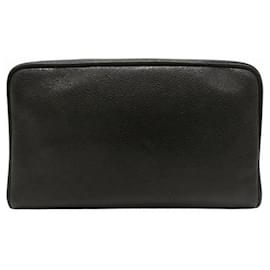 Chanel-Pochette Accessoire Coco Mark en Cuir Caviar Chanel-Noir