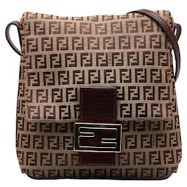 Fendi-Fendi Zucchino Shoulder Bag-Brown