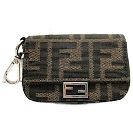 Fendi-Pochette en toile Zucca Fendi-Marron