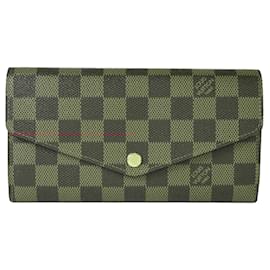 Louis Vuitton-Louis Vuitton Damier Ebene Long Wallet-Pink,Damier ebene