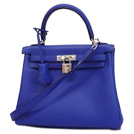 Hermès-Hermes Kelly 25 U Handbag in Iris-Purple