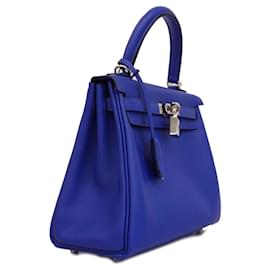 Hermès-Hermes Kelly 25 U Handbag in Iris-Purple