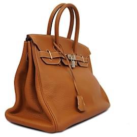 Hermès-Hermes Birkin 35 Handbag-Golden