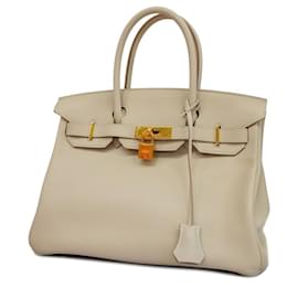 Hermès-Hermes Birkin 30 Handbag in Pearl Gray-Grey