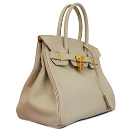 Hermès-Hermes Birkin 30 Handbag in Pearl Gray-Grey