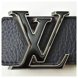 Louis Vuitton-Ceinture réversible Louis Vuitton-Marron,Bleu Marine