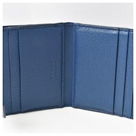 Prada-Prada Men's Bi-Fold Card Case-Blue