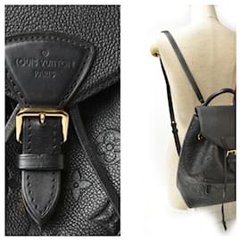 Louis Vuitton-Louis Vuitton Monogram Empreinte Montsouris PM Backpack-Black