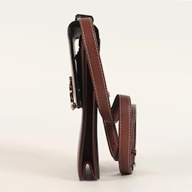 Burberry-Burberry TB Leather Shoulder Bag-Brown