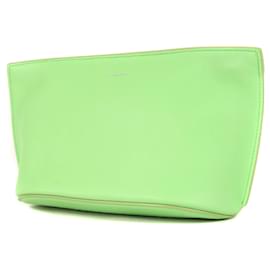 Salvatore Ferragamo-Salvatore Ferragamo Lime Green Calfskin Pouch-Other
