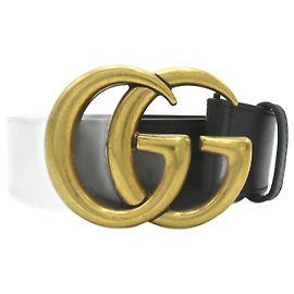 Cinturón de cuero Gucci GG Marmont Negro