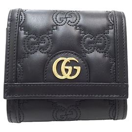 Gucci Bi-Fold Leather Wallet Black