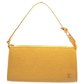 Louis Vuitton-Pochette Accessoire Epi Louis Vuitton en Jaune-Jaune