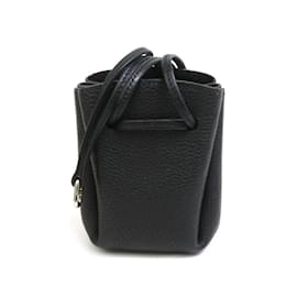 Hermès-Pochette en cuir noir Hermes-Noir