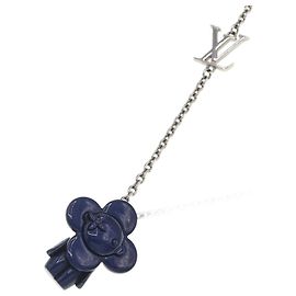 Halskette Anhänger Louis Vuitton Vivienne MP3194 Silber Marineblau