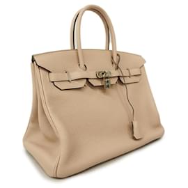 Hermès-Hermes Birkin 35 Handbag in Taurillon Clemence Leather-Other