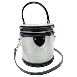 Louis Vuitton-Louis Vuitton Cannes Epi Leather Handbag-Black,Silvery