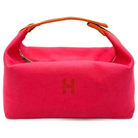 Hermès-Sac Hermes Bag Brid A Noir GM Hibiscus Rose Multicolore Poche-Rose,Multicolore