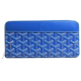 Goyard Matignon Zip GM Wallet Blue